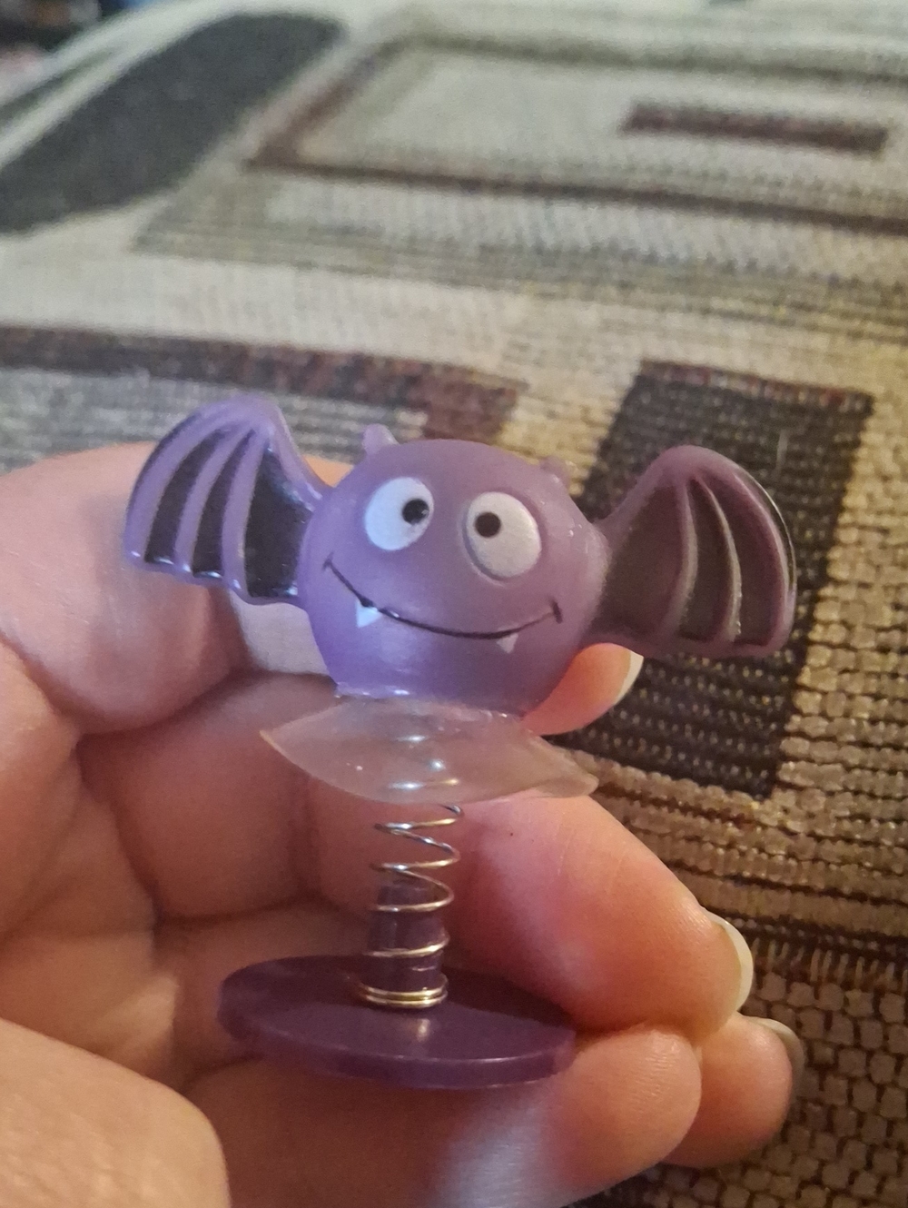 Purple Bat Spring Toy - Holiday Tabletop Decor